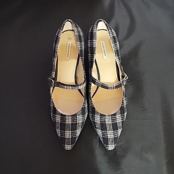 ALEX MARIE BLOCK MARIE JANE ADJUSTABLE BUCK STRAPS CLOUSURE POINTED TOE SHOES - Picture 3 of 16